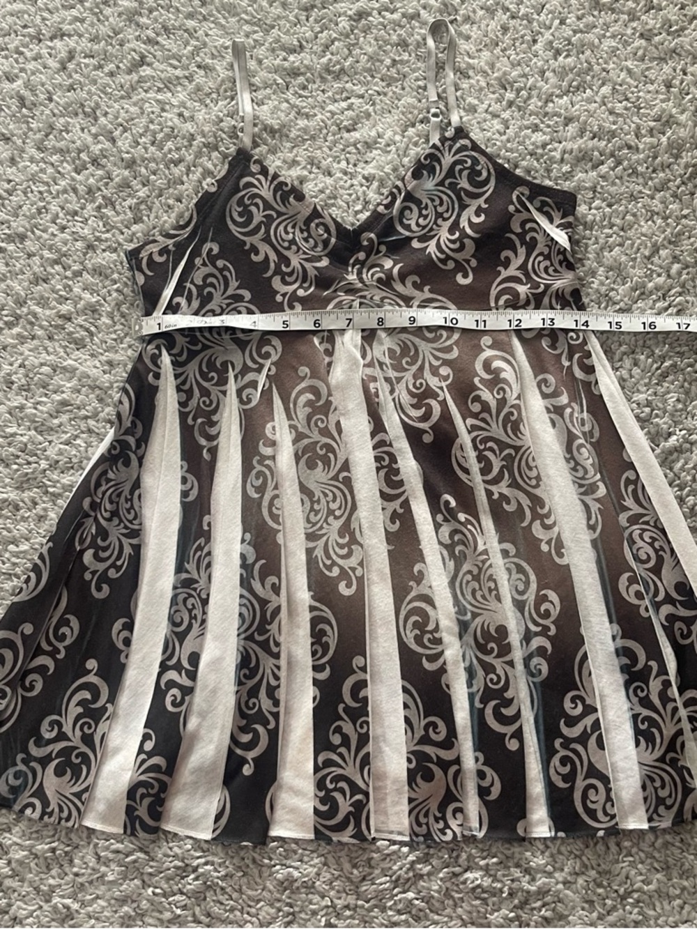Vintage Mudd Black and White Babydoll Top - Picture 4 of 5